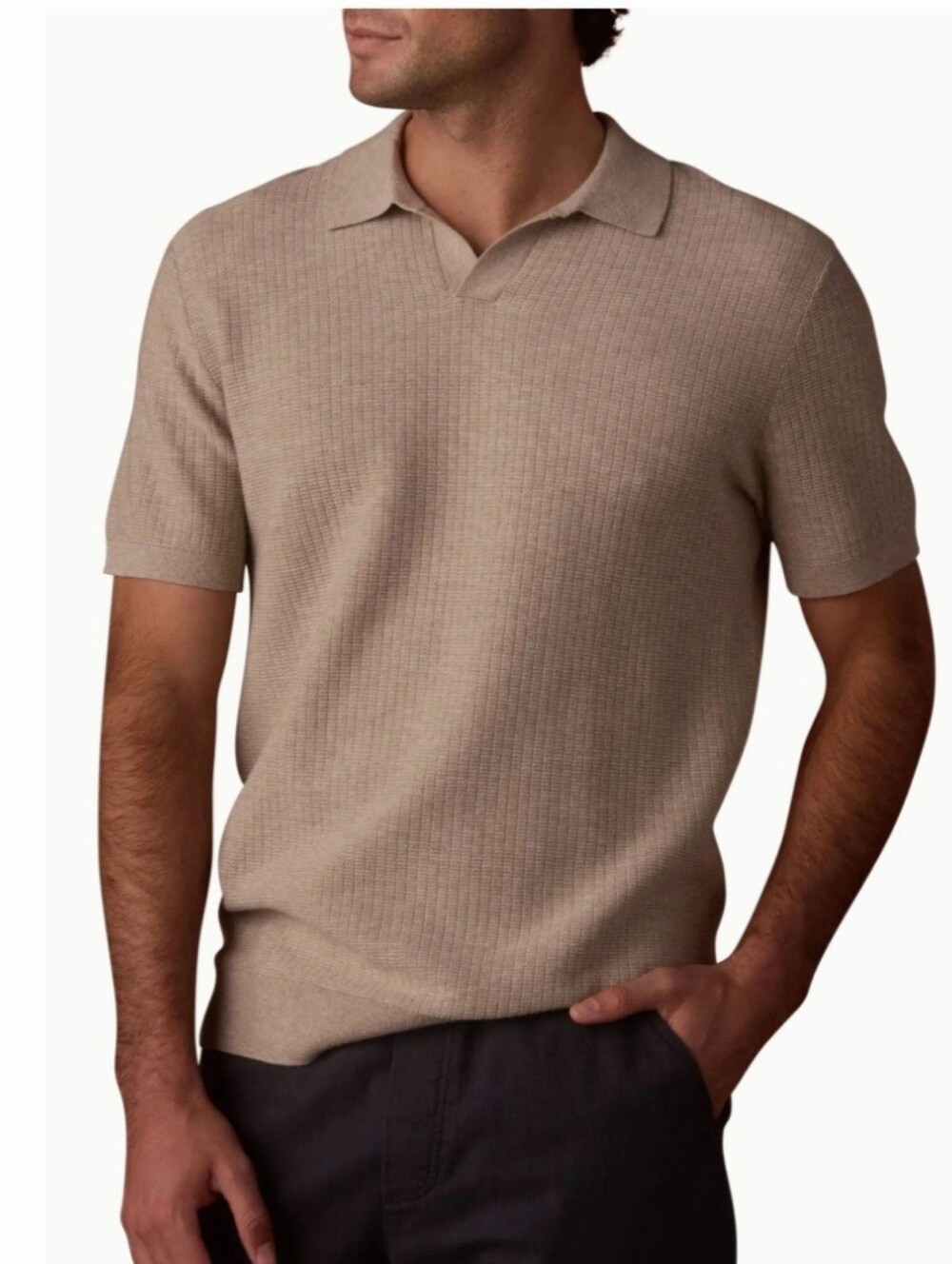 The Normal Brand BreezeKnit Polo Mens Medium